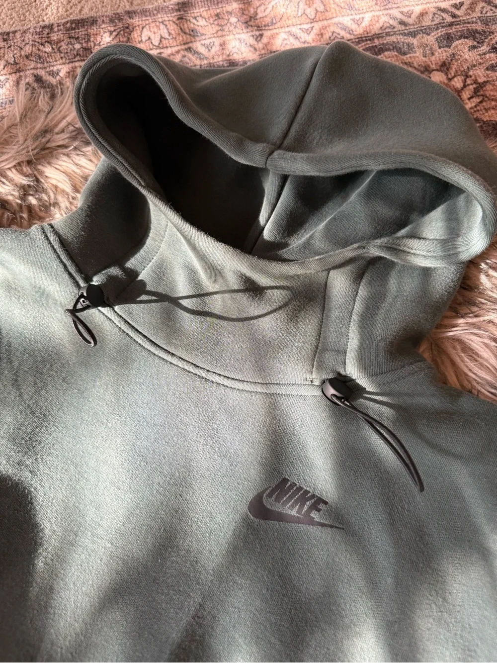 Nike Olive Green Pullover Cowl Neck Hoodie Women’s